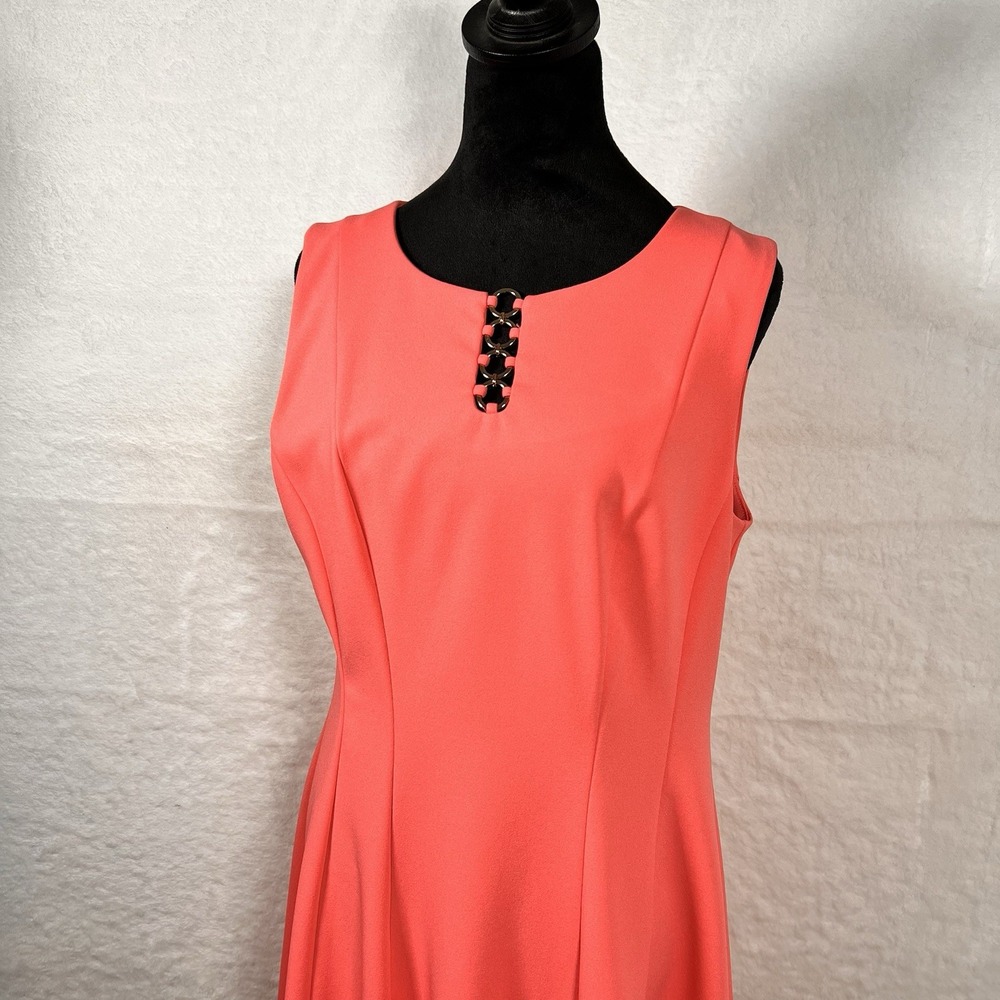 ALYX Size 10 Royal Coral Knee Length Sleeveless Dress Y2K Preppy Old Money
